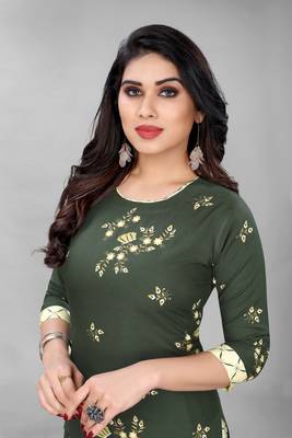 Green printed cotton ethnic-kurtis 3