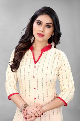 White printed rayon ethnic-kurtis 3