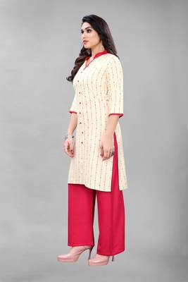 White printed rayon ethnic-kurtis 5