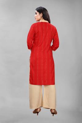 Red printed rayon ethnic-kurtis 2