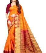 Yellow Colour aknjivaram Saree With Blouse