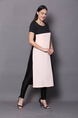 Black plain cotton ethnic-kurtis 3