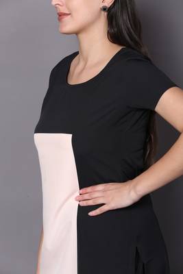 Black plain cotton ethnic-kurtis 4