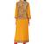 Yellow plain cotton ethnic-kurtis