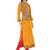 Yellow plain cotton ethnic-kurtis