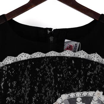 Black& beige gown with flower emblished 3