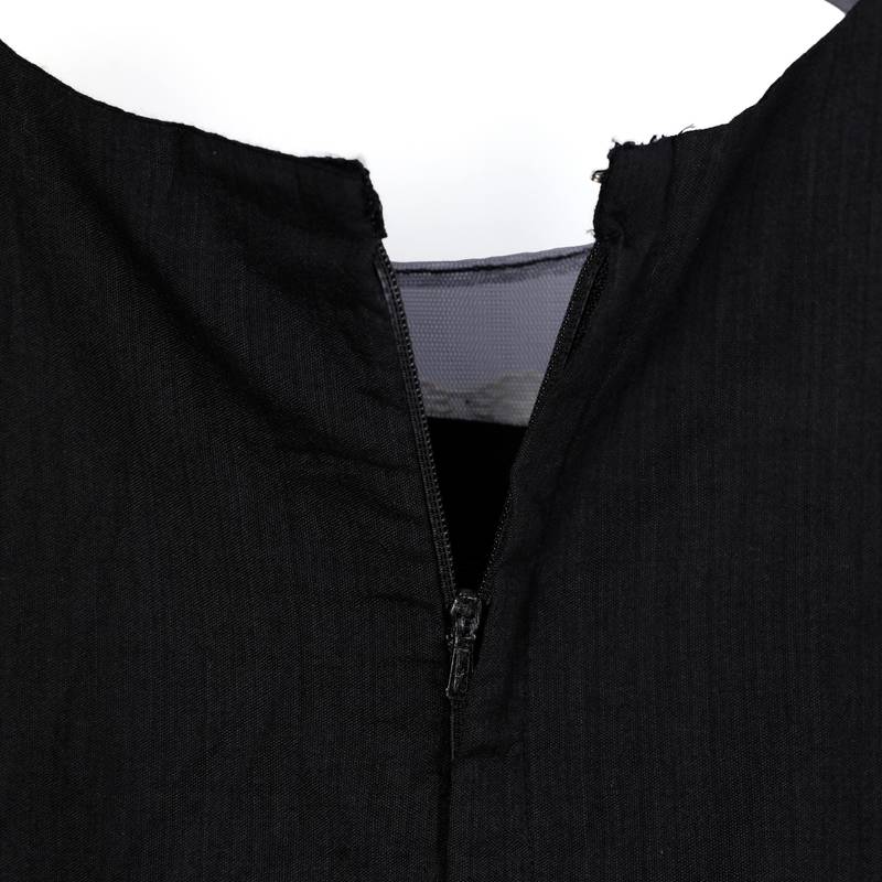 Black& beige gown with flower emblished