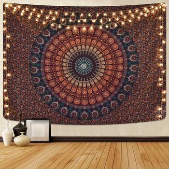 Tapestry Mandala Peacock Design With Multi Color Wall Hanging  (84 x 90 Inch) 1