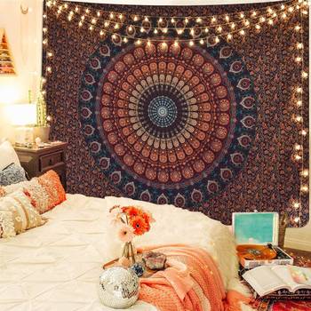 Tapestry Mandala Peacock Design With Multi Color Wall Hanging  (84 x 90 Inch) 3