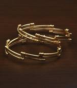 Matte and Gold Finished Pair of Bangles BD507