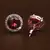 Rose Gold Plated Magenta Stone Embellished American Diamond Stud 216ED600