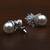 Rhodium Plated Pearl and American Diamond Embellished Earrings 216ED603