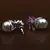 Rhodium Plated Ruby and Pearl Embellished AD Earrings 216ED606