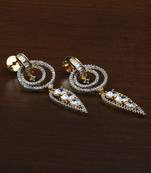 Gold Plated American Diamond Embellished Earrings 216ED607