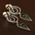 Gold Plated Hydro Emerald Embellished American Diamond Earrings 216ED608
