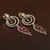 Gold Plated Hydro Ruby Embellished American Diamond Earrings 216ED609