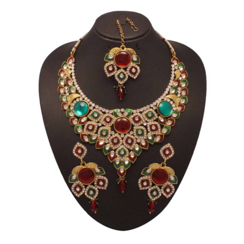 Maroon Diamond necklace-sets