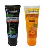  B'valent activated bamboo charcoal face wash & papaya and peach face wash