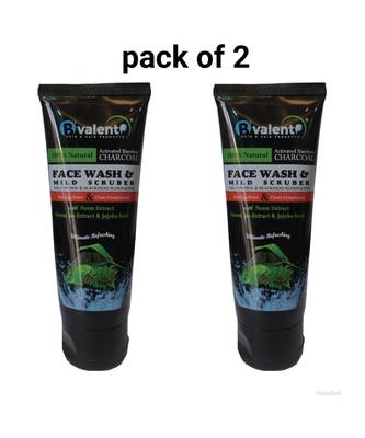 B'valent activated bamboo charcoal face wash pack of 2 1