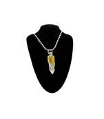 Men Silver Coated Golden Combo Bullet Pendant Jewelry