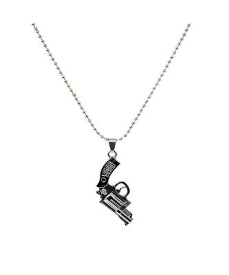 Men Silver Coated Gun Antique Men Pendant Jewelry 2