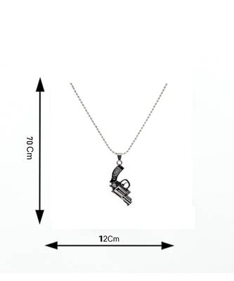 Men Silver Coated Gun Antique Men Pendant Jewelry 3