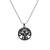 Men Silver Coated Star Design Round Pendant Jewelry