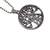 Men Silver Coated Star Design Round Pendant Jewelry