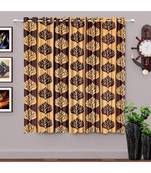 A Coffee Polyester Punching Printed Window Curtain