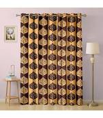 A Coffee Polyester Punching Printed Window Curtain