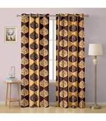 A Coffee Polyester Punching Printed Window Curtain