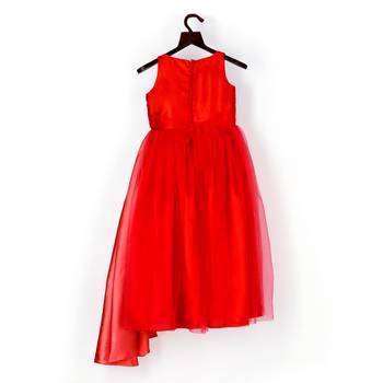 Red gown with sequence on chest 2