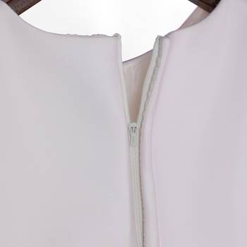 Pink cow stylish embroidered flared party gown -Lilac 4