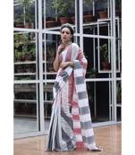 Multicolor handwoven cotton saree