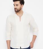 White woven cotton men-kurtas