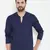 Blue plain cotton men-kurtas