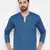 Blue plain linen men-kurtas