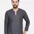 Grey woven cotton men-kurtas