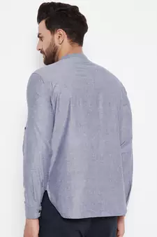 Grey plain viscose rayon men-kurtas