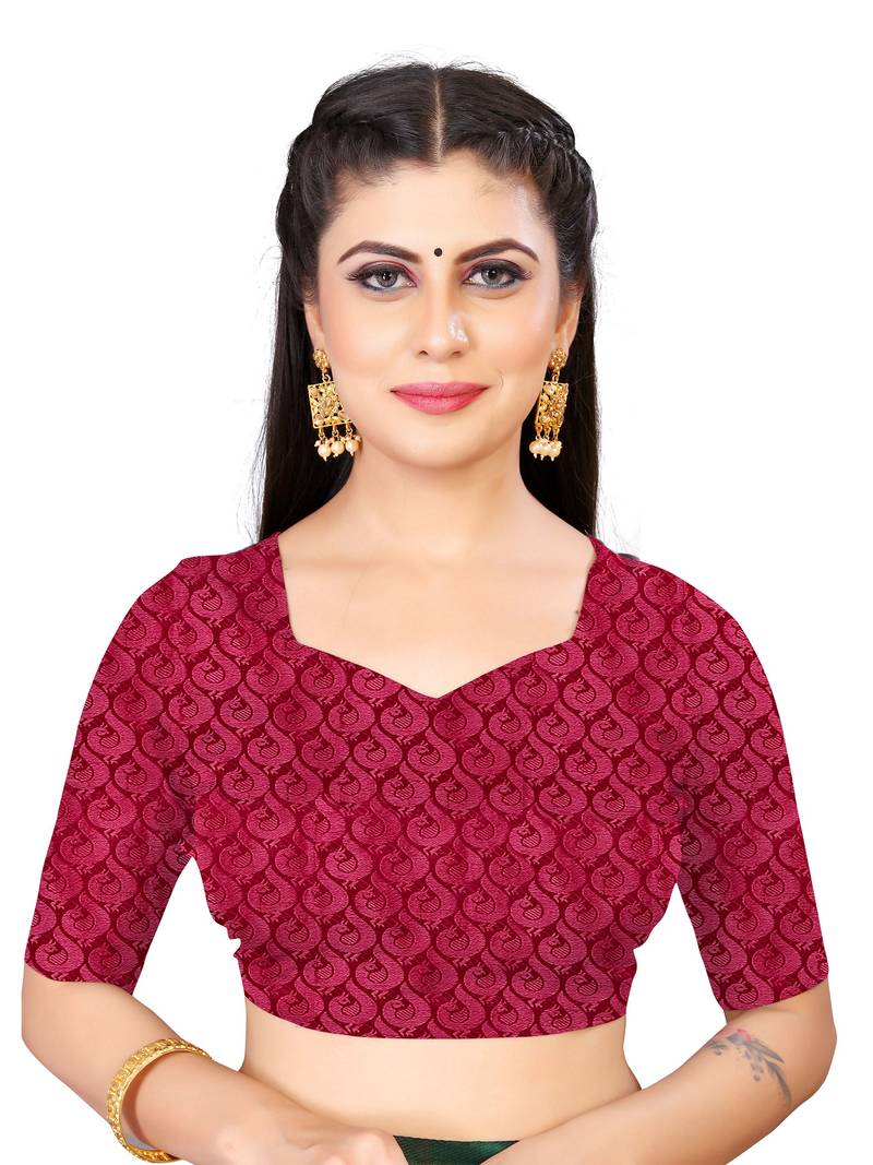 Chiku Colour Soft Silk Saree With Blouse