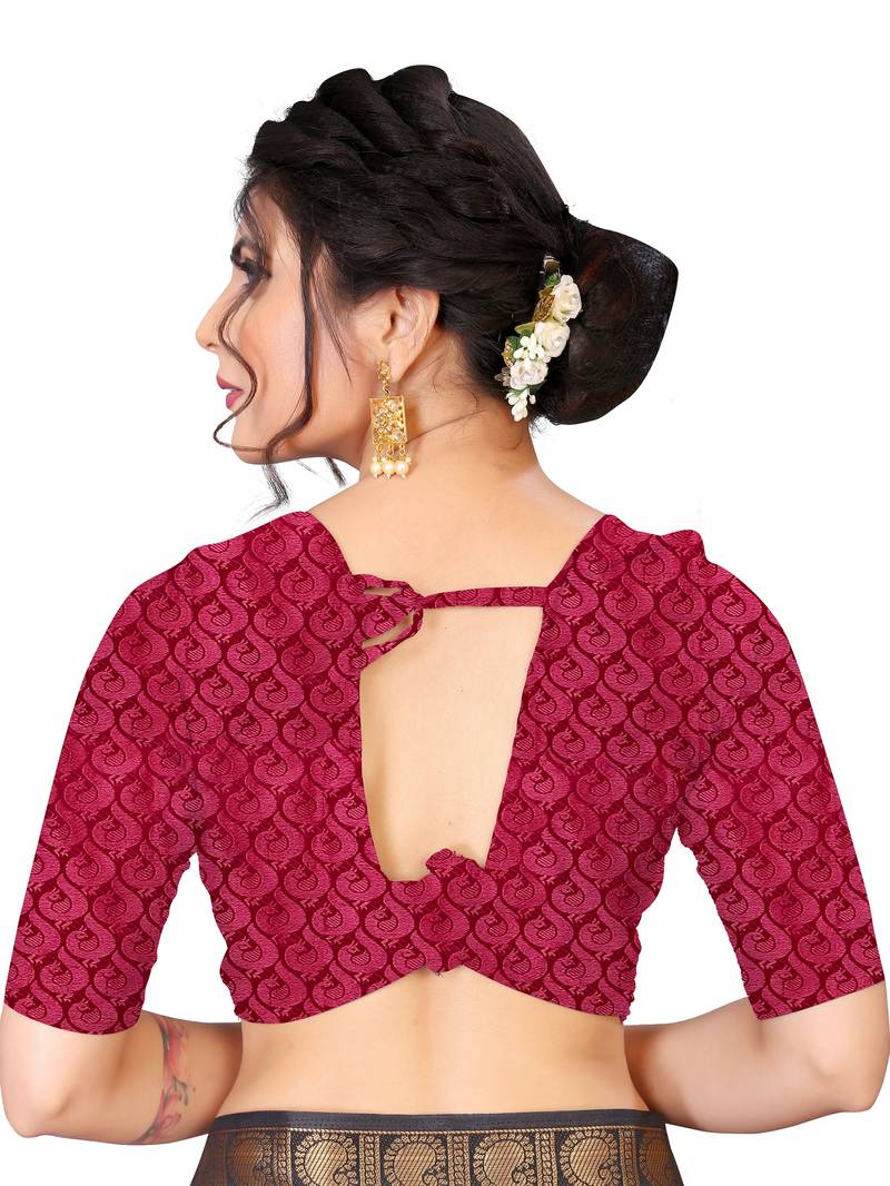 Chiku Colour Soft Silk Saree With Blouse