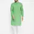 Green plain cotton men-kurtas