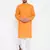 Orange plain cotton men-kurtas