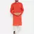 Orange plain cotton men-kurtas