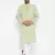 Green plain linen men-kurtas