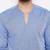 Blue plain cotton men-kurtas