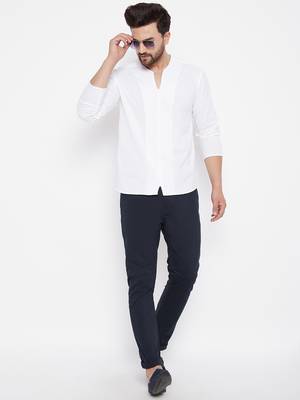 White plain cotton men-kurtas 2