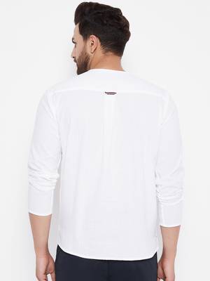 White plain cotton men-kurtas 4