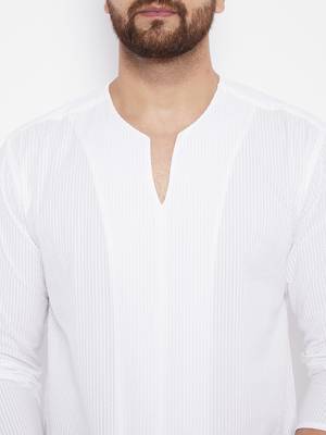 White plain cotton men-kurtas 5