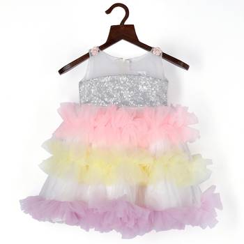 Unicorn frilly multicolour dress 1